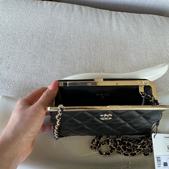 New Chanel Clutch with Gold Chain Full Set - Picture 9 of 11